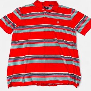 Men’s XL Chaps Red Striped polo shirt. 100% cotton